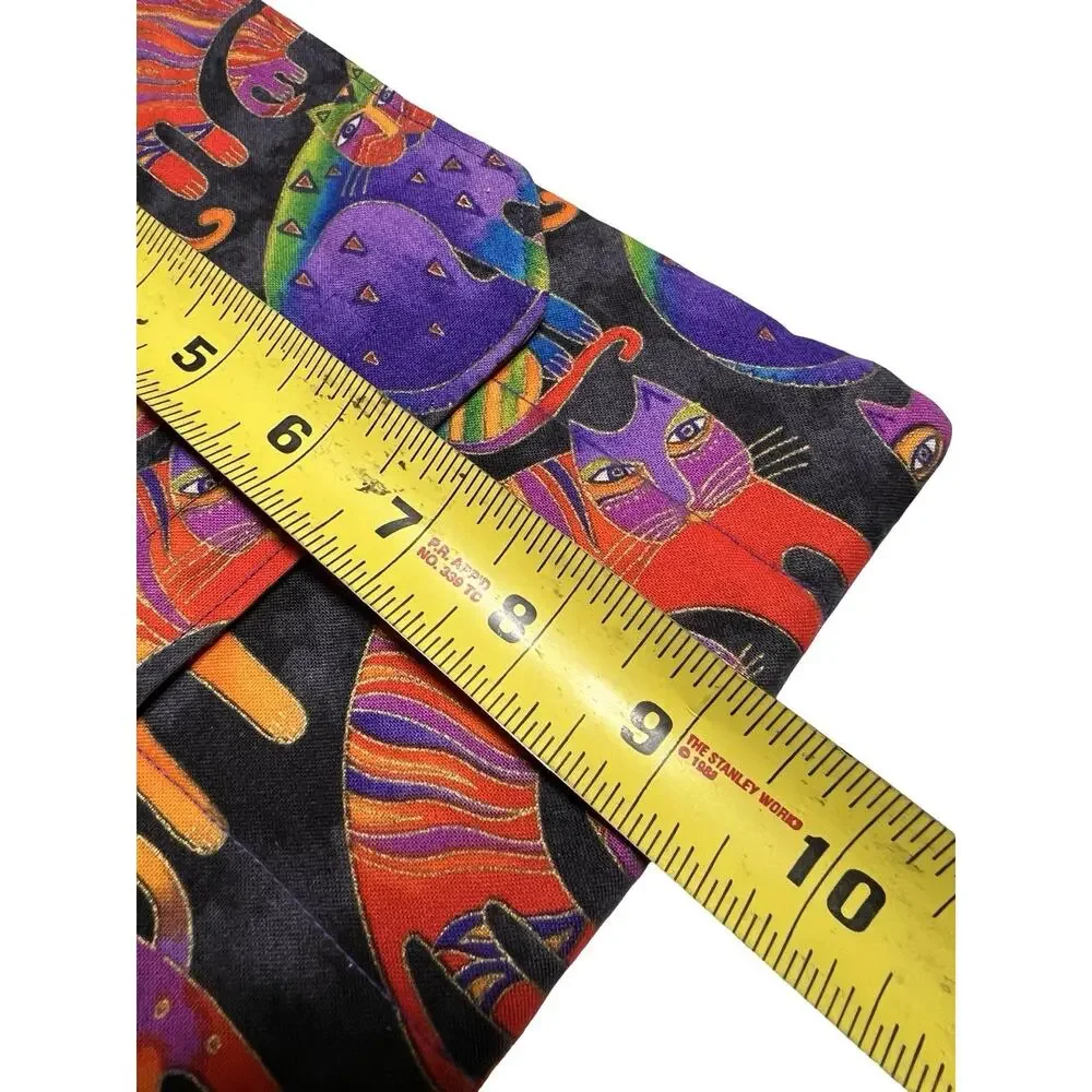 Notebook / Sketch book Pencil Pen Holder Organizer w/ Laurel Burch Cat Fabric